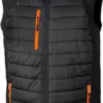 Black compass gewatteerde softshell bodywarmer, black / orange — productfoto 7