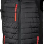 Black compass gewatteerde softshell bodywarmer, black / red — productfoto 8