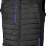 Black compass gewatteerde softshell bodywarmer, black / royal blue — productfoto 9