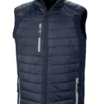 Black compass gewatteerde softshell bodywarmer, navy / grey — productfoto 12