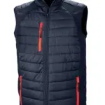 Black compass gewatteerde softshell bodywarmer, navy / red — productfoto 14