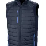 Black compass gewatteerde softshell bodywarmer, navy / royal — productfoto 15