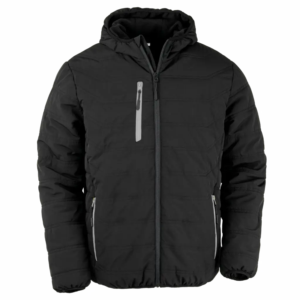 Gewatteerd gerecycled jack black compass, black / grey — productfoto 2