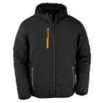 Gewatteerd gerecycled jack black compass, black / orange — productfoto 4