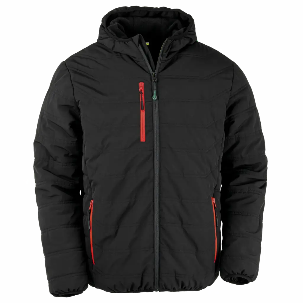 Gewatteerd gerecycled jack black compass, black / red — productfoto 5