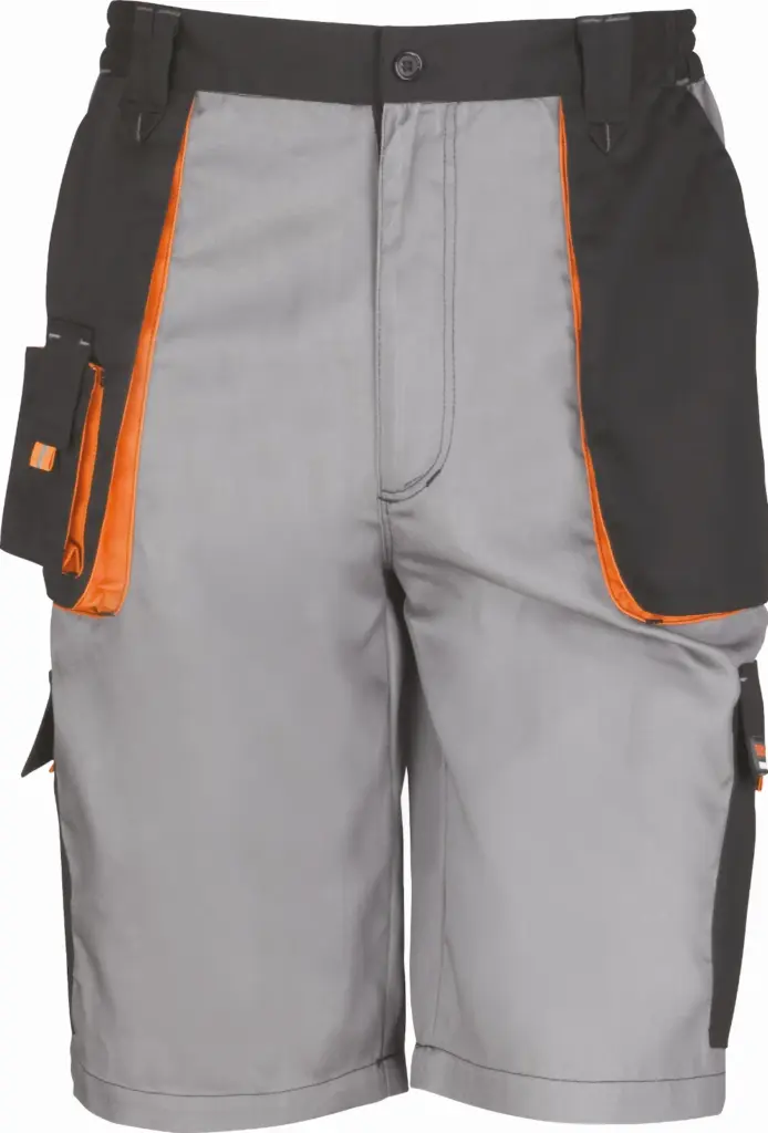 Work-guard Lite bermuda, grey / black / orange — productfoto 3