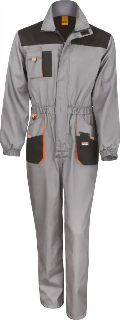 Work-guard Lite overall, grey / black / orange — productfoto 4