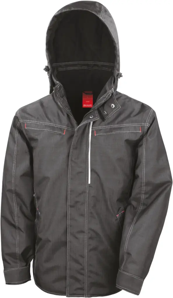 Denim texture rugged jack, black — productfoto 3