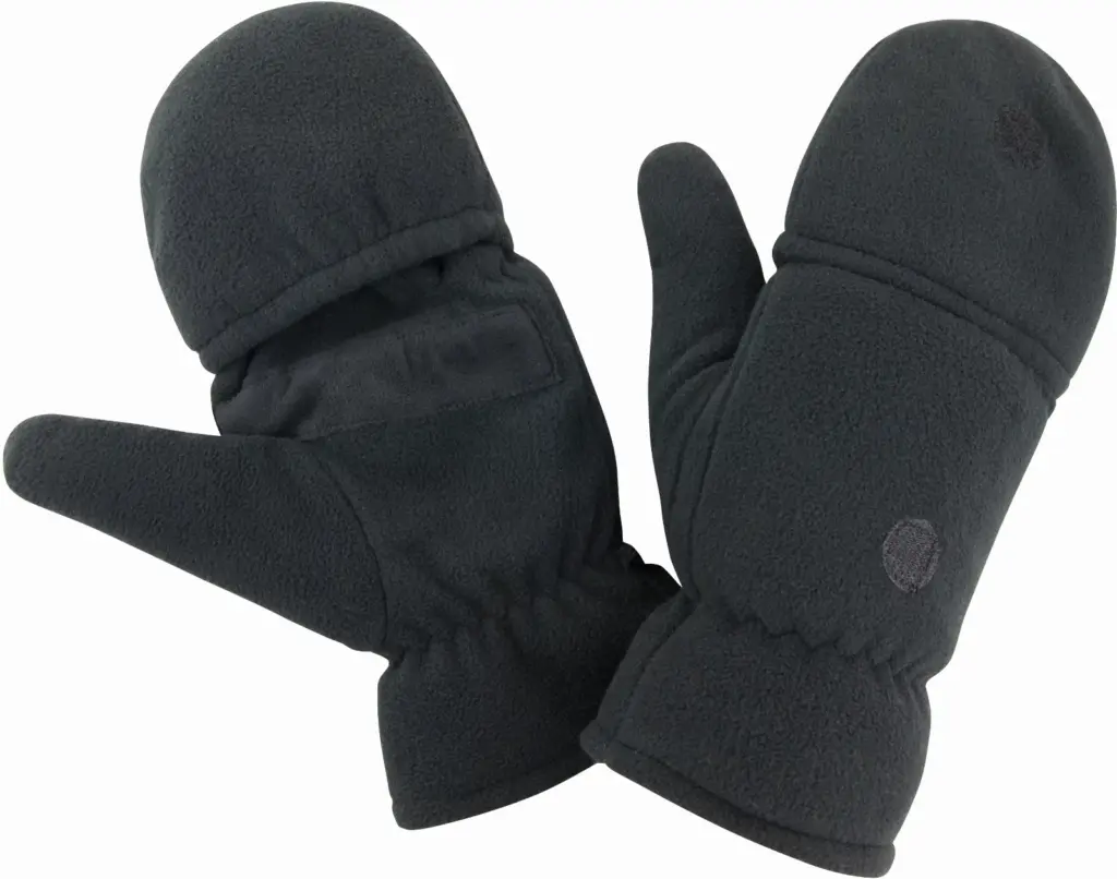 PS_R363X_BLACK - Hidalgo Palmgrip vingerloze handschoenen met want, black — productfoto 2