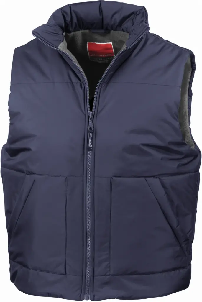 Met fleece gevoerde bodywarmer, navy — productfoto 4