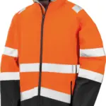 Softshelljack, fluorescent orange / black — productfoto 2