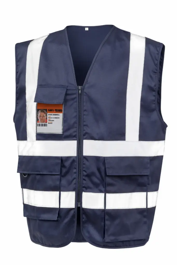 Veiligheidshesje met rits, navy — productfoto 6