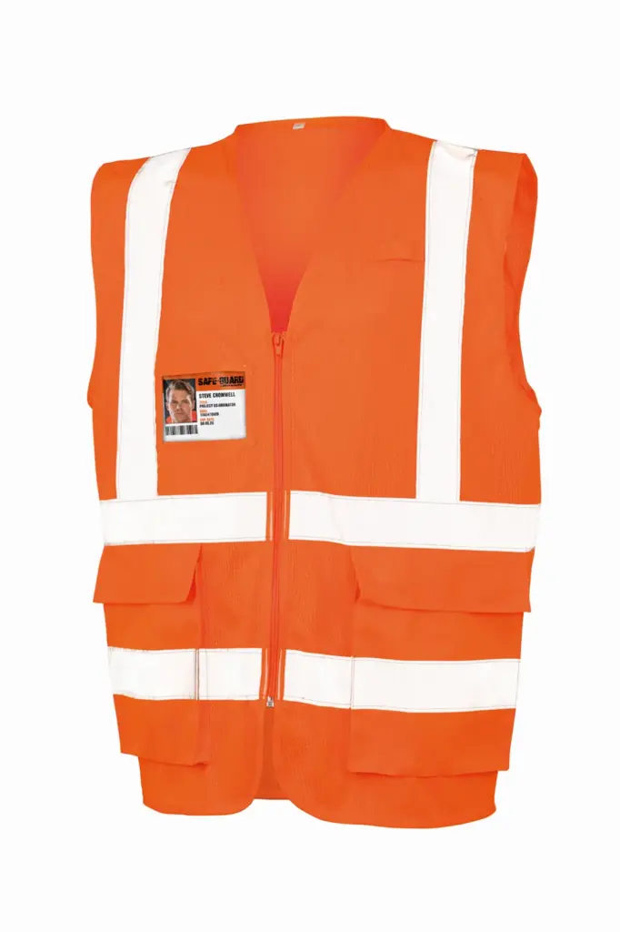 Veiligheidshesje van mesh, fluorescent orange — productfoto 2
