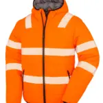 Gerecycled gewatteerd jack ripstop, fluorescent orange — productfoto 3