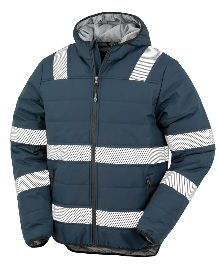 Gerecycled gewatteerd jack ripstop, navy — productfoto 5