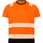 Gerecycled veiligheids-T-shirt, orange / black — productfoto 2