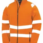 Gerecycled veiligheidssoftshell, fluorescent orange — productfoto 2