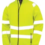 Gerecycled veiligheidssoftshell, fluorescent yellow — productfoto 3
