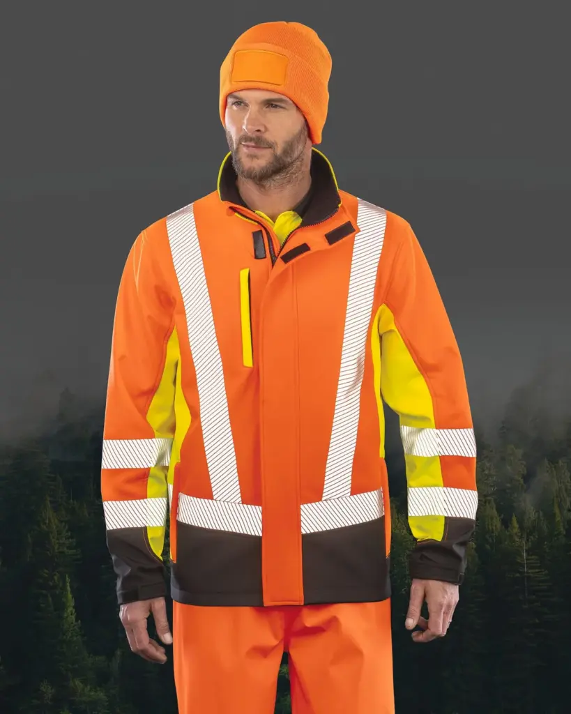 3-laags gerecycled softshell veiligheidsjack