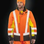 3-laags gerecycled softshell veiligheidsjack — productfoto 2