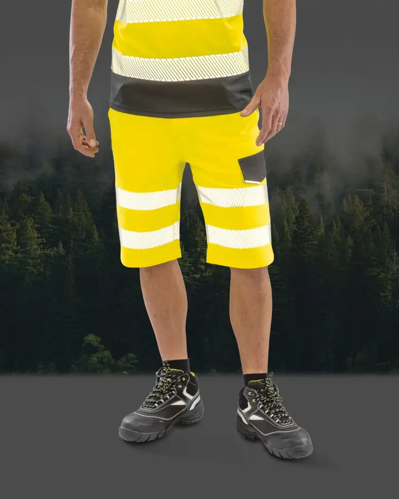 R519X_2026 - Hidalgo Safe-Guard gerecyclede stretch veiligheidsbermuda — productfoto 3