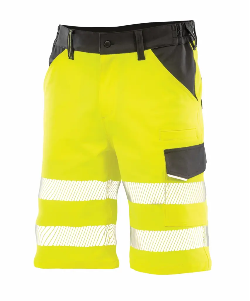 PS_R519X-S_FLUORESCENTYELLOW - Hidalgo Safe-Guard gerecyclede stretch veiligheidsbermuda, fluorescent yellow — productfoto 5