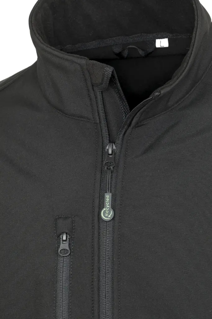 Gerecyclede softshelljas, black — productfoto 4