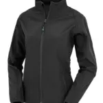 Gerecycled damessoftshelljas, black — productfoto 3