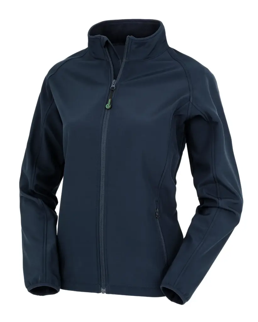 Gerecycled damessoftshelljas, navy — productfoto 4