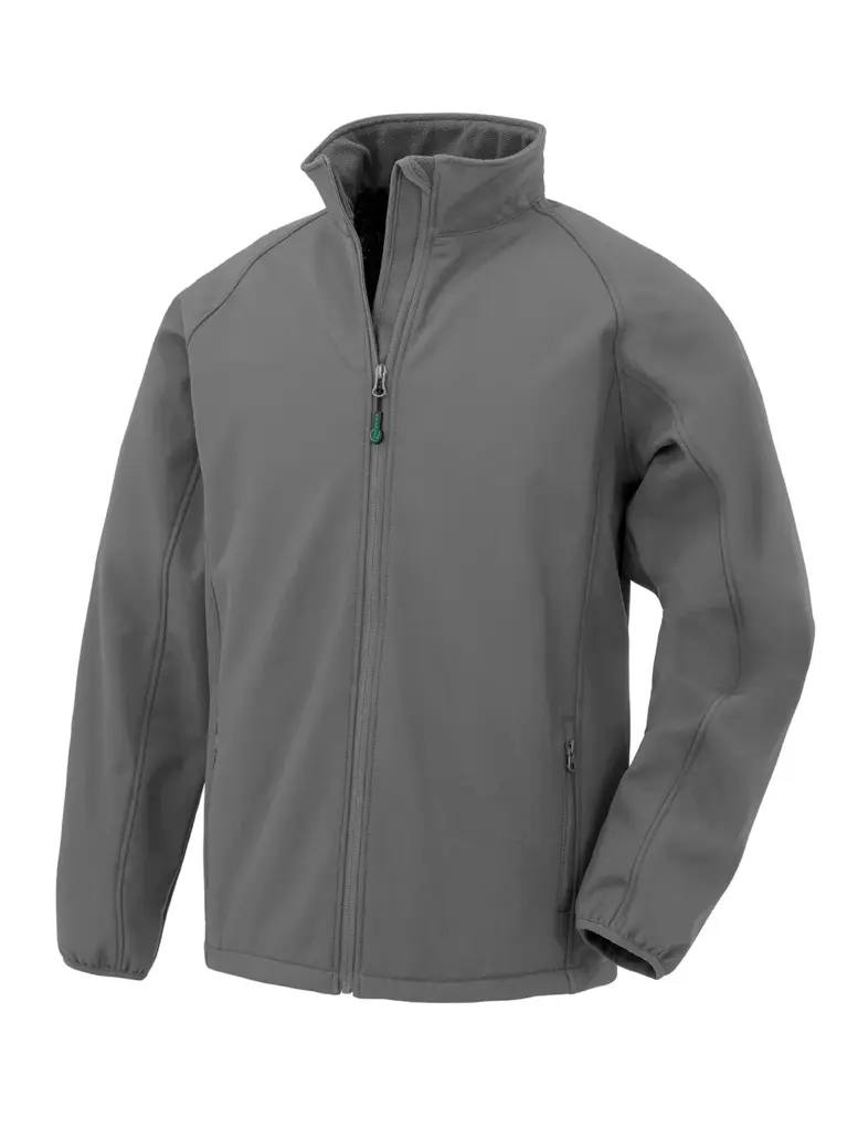2-laags gerecycled softshell kind, grey — productfoto 3