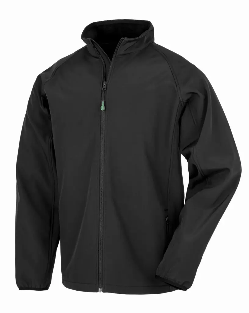 Gerecyclede herensoftshelljas, black — productfoto 2