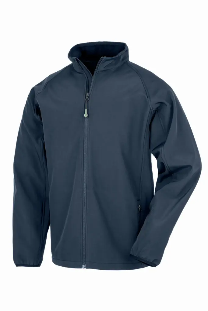 Gerecyclede herensoftshelljas, navy — productfoto 3