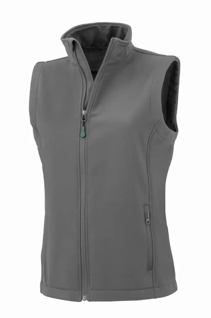 Gerecycleerde dames softshell-bodywarmer, grey — productfoto 3
