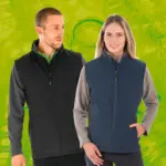 Gerecycleerde heren softshell-bodywarmer — productfoto 2