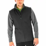 Gerecycleerde heren softshell-bodywarmer — productfoto 3