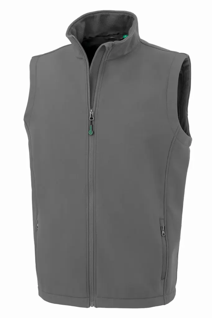 Gerecycleerde heren softshell-bodywarmer, grey — productfoto 5