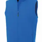 Gerecycleerde heren softshell-bodywarmer, royal — productfoto 7