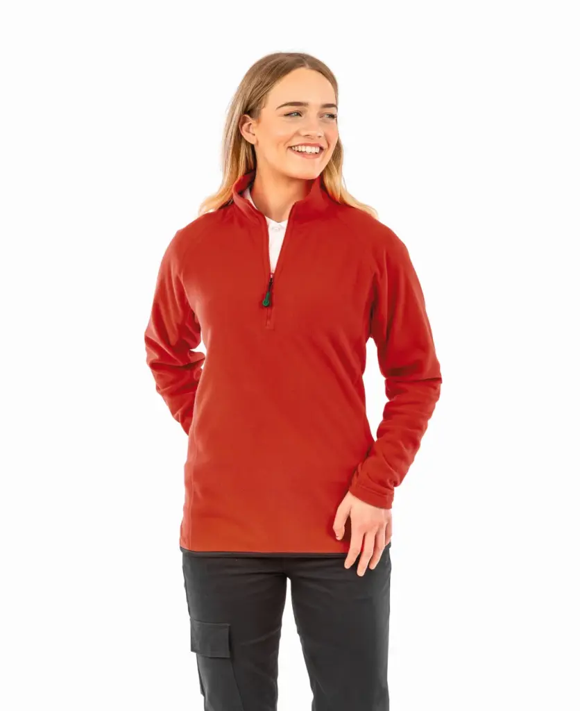 Gerecycled microfleece met ritskraag — productfoto 2