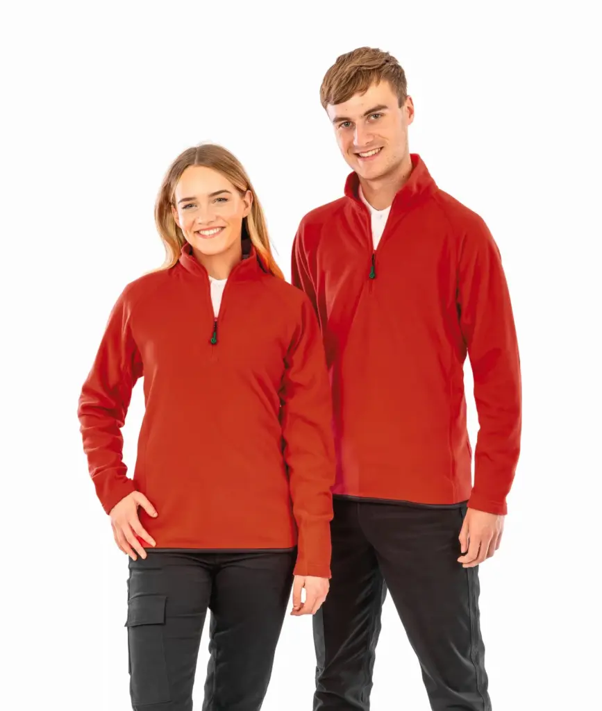 Gerecycled microfleece met ritskraag — productfoto 3