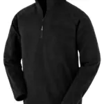Gerecycled microfleece met ritskraag, black — productfoto 5