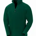 Gerecycled microfleece met ritskraag, forest green — productfoto 6