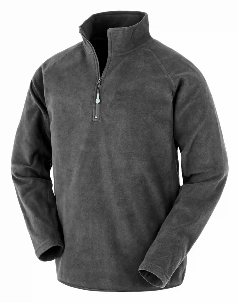 Gerecycled microfleece met ritskraag, grey — productfoto 7