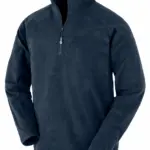 Gerecycled microfleece met ritskraag, navy — productfoto 8