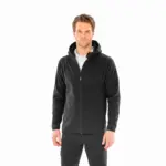 Gerecycled microfleece vest met capuchon