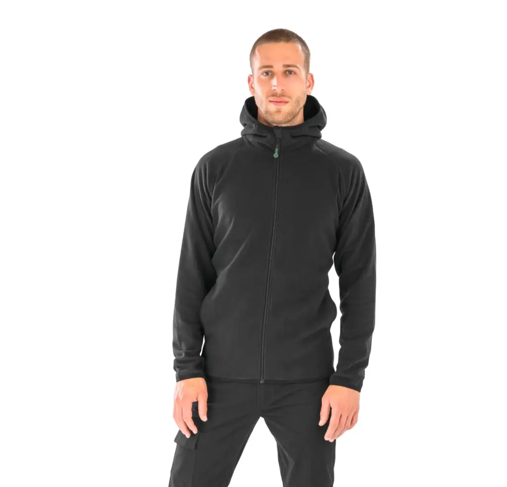 Gerecycled microfleece vest met capuchon — productfoto 2