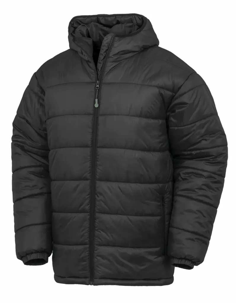 PS_R910X_BLACK - Hidalgo Gerecyclede donsparka, black — productfoto 2