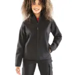 3-laagse gerecycleerde softshell met capuchon voor dames
