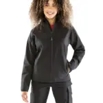 3-laagse gerecycleerde softshell met capuchon voor dames — productfoto 3