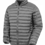 Gerecycled gewatteerd jack zonder capuchon, frost grey — productfoto 3