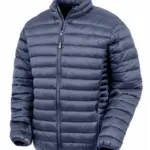 Gerecycled gewatteerd jack zonder capuchon, navy — productfoto 4